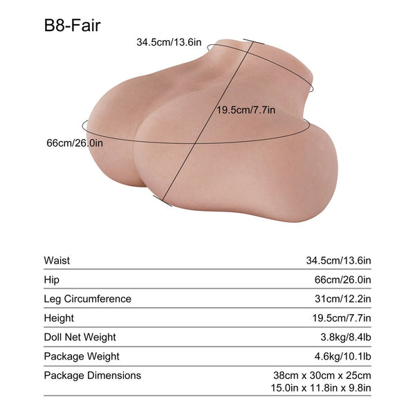 Zara: 3.8kg Mini Butt Torso -[Fair]